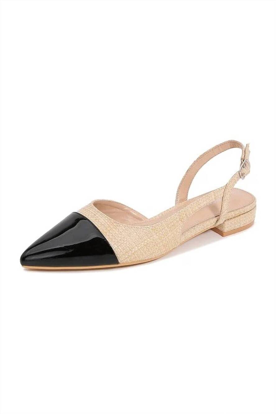NEW LET'S SEE STYLE women's gina slingback flat in natural
